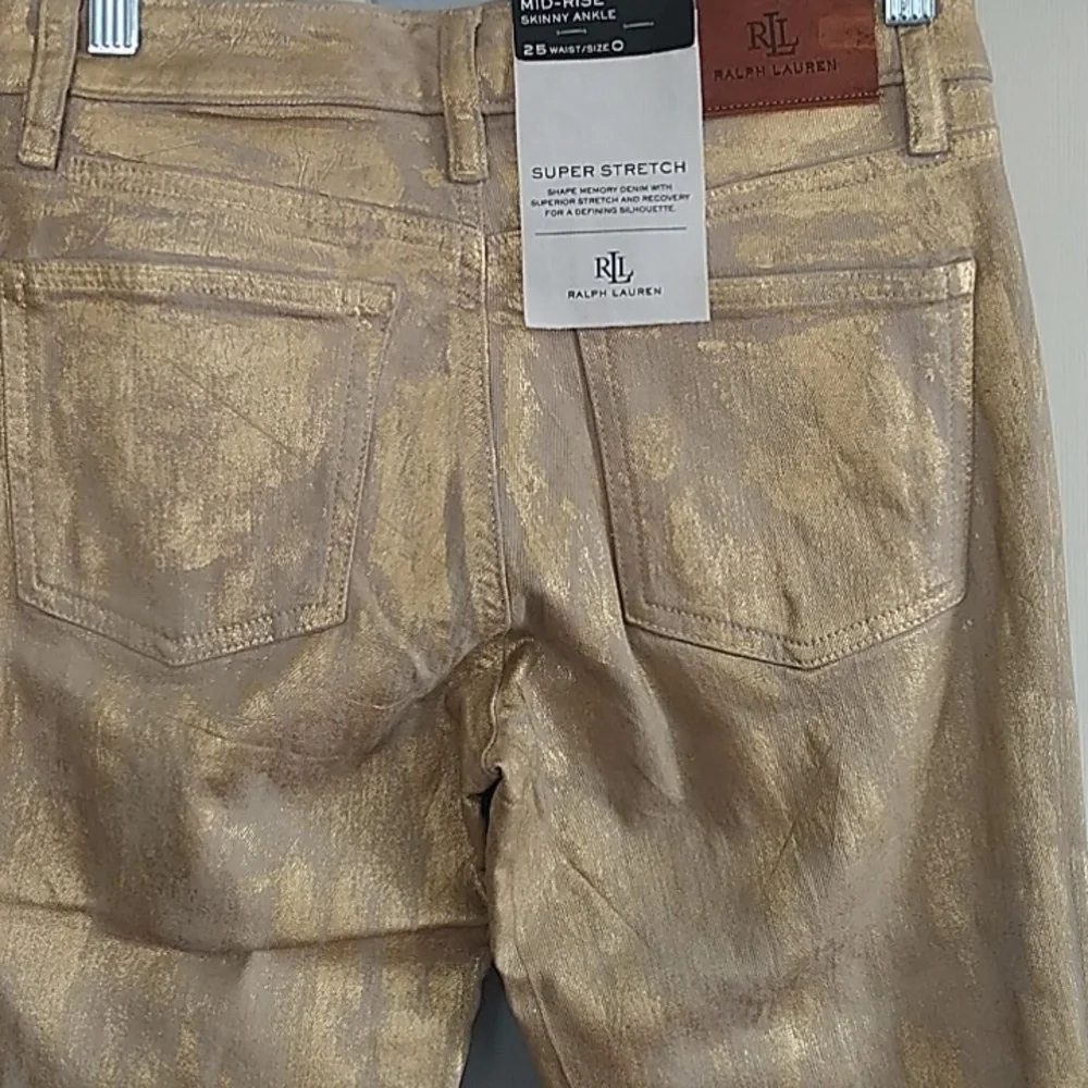 LAUREN Ralph Lauren Black Label Mid Rise Skinny Ankle Jeans Super Stretch sz 0 - Picture 8 of 15